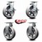 Service Caster 6 Inch V-Groove Semi Steel Caster Set with Roller Bearings 2 Brakes 2 Rigid SCC SCC-20S620-VGR-TLB-2-R-2 - alternate 7
